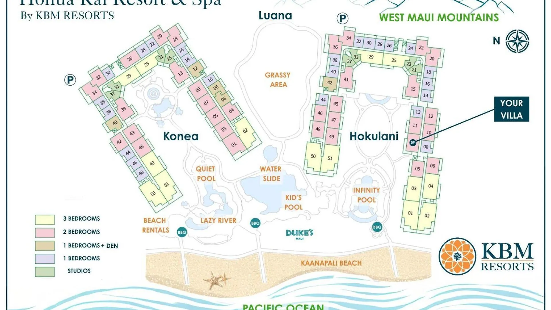Kbm Resorts Free Car Honua Kai Hokulani Ocean View 2Bedroom Condo Hkh-609 Wraparound Lanai Full Ocean Views 卡纳帕利 美国